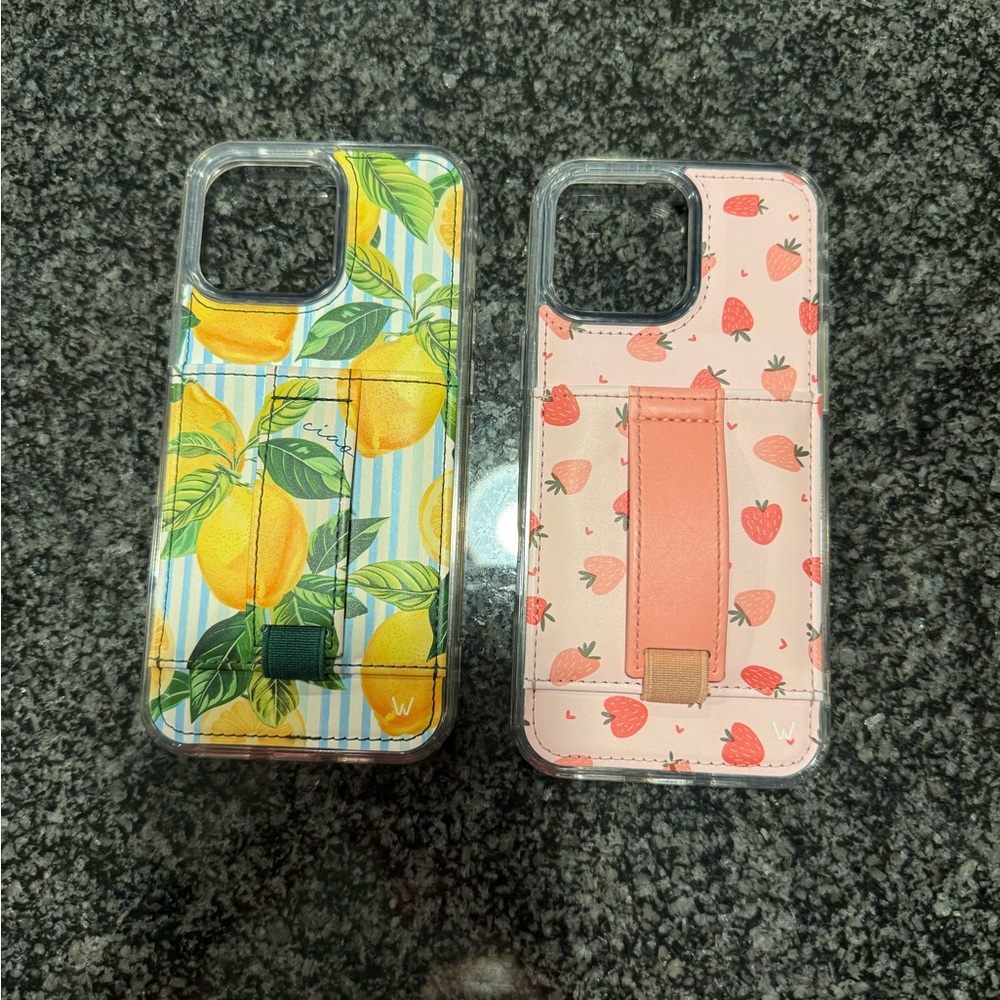 Lemon and Strawberry Patterned Phone Cases for iPhone 16 Pro Max
